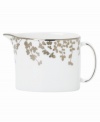 An instant classic from kate spade new york, this Gardner Street Platinum creamer exudes contemporary elegance. Stems of platinum foliage flourish on fine white bone china, creating a stylized two-tone floral motif to freshen up your formal table.