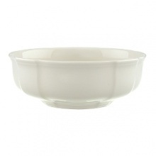 The Villeroy & Boch Manoir dinnerware collection offers mannered elegance with simple modern shapes that respect craft and classic design. With a scalloped edge, this fine bowl brings sophistication to your breakfast fare, adding another dimension to your complete table setting. The Villeroy & Boch Manoir dinnerware collection offers mannered elegance with simple modern shapes that respect craft and classic design. With a scalloped edge, this fine bowl brings sophistication to your breakfast fare, adding another dimension to your complete table setting.