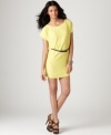 In sunshine yellow, perk up your spring wardrobe with this BCBGeneration sheath dress -- perfect for daytime dolling up!