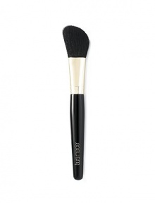 Laura Mercier Angled Cheek Contour Brush perfectly applies cheek and face products to the contours of the face. Its slanted, rounded shape mimics the angles of your cheekbones for perfect, effortless highlighting and contouring. Made of 100% natural hair. 7 long Laura Mercier Angled Cheek Contour Brush perfectly applies cheek and face products to the contours of the face. Its slanted, rounded shape mimics the angles of your cheekbones for perfect, effortless highlighting and contouring. Made of 100% natural hair. 7 long