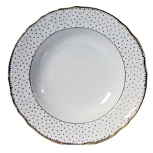 Simply Anna Polka is a simply elegant collection of embossed whiteware with Anna Weatherley's signature shark's tooth gold banding and hand-painted gold polka dots. The collection works beautifully with all of Anna's lavishly decorated offerings. Simply Anna Polka is a simply elegant collection of embossed whiteware with Anna Weatherley's signature shark's tooth gold banding and hand-painted gold polka dots. The collection works beautifully with all of Anna's lavishly decorated offerings.
