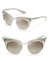 Prada's fashion statement cat eye sunglasses are definitely runway ready and certainly worthy of your inner supermodel.