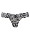 Go wild for Hanky Panky's popular soft stretchy low-rise thong, now in a fun zebra print.