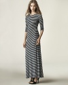 Classic stripes lend a nautical feel to this Velvet by Graham & Spencer maxi dress.