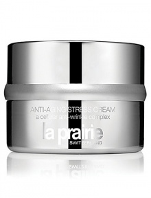 While stress can affect your central nervous system and overall health in general, it also can take a toll on your skin's appearance. Skin under stress often looks, dry, devitalized, dull and wrinkled. Anti-Aging Stress Cream, a cellular anti-wrinkle complex, is designed to immediately lessen the appearance of deeper lines and wrinkles. It is enhanced with a natural mushroom complex and ultra active plant extracts for a firming and lifting effect. While stress can affect your central nervous system and overall health in general, it also can take a toll on your skin's appearance. Skin under stress often looks, dry, devitalized, dull and wrinkled. Anti-Aging Stress Cream, a cellular anti-wrinkle complex, is designed to immediately lessen the appearance of deeper lines and wrinkles. It is enhanced with a natural mushroom complex and ultra active plant extracts for a firming and lifting effect.