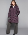 With a quilted look and a chic faux fur hood, this plus size coat from London Fog is sure to be on high rotation in your winter wardrobe. (Clearance)