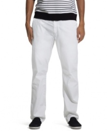 In a lightweight cotton, these pants from Bar III are a cooler, more laid-back riff on your usual blues. In a lightweight cotton, these pants from Bar III are a cooler, more laid-back riff on your usual blues.