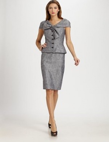 Nubby silk tweed, in a classic, form-fitting pencil silhouette.Self waistbandBack ventConcealed back zipAbout 24½ from natural waistSilkDry cleanMade in France of imported fabricModel shown is 5'11 (180cm) wearing US size 4.OUR FIT MODEL RECOMMENDS ordering one size up as this style runs small. Nubby silk tweed, in a classic, form-fitting pencil silhouette.Self waistbandBack ventConcealed back zipAbout 24½ from natural waistSilkDry cleanMade in France of imported fabricModel shown is 5'11 (180cm) wearing US size 4.OUR FIT MODEL RECOMMENDS ordering one size up as this style runs small.