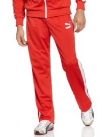 Step up your style whether you're hitting the gym or the couch with these sleek and comfortable track pants from Puma. (Clearance) Step up your style whether you're hitting the gym or the couch with these sleek and comfortable track pants from Puma. (Clearance)