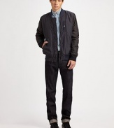 In a classic straight-leg fit, this wardrobe essential is refreshingly modern in a rich, dark rinse.Five pocketInseam, about 34CottonMachine washImported 