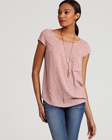 Petite polka dots dress up this Splendid tee for sweet weekend style.