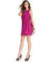 Channel goddess-inspired glamour with this JS Boutique dress, updated in a stunning magenta.