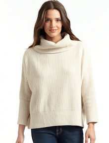 THE LOOKCowlneckBoxy silhouetteLong sleevesContrast textured elbow patchesSlightly cropped silhouetteTHE FITAbout 25 from shoulder to hemTHE MATERIALCashmere/merino/viscose/polyamideCARE & ORIGINDry cleanImportedModel shown is 5'8 (173cm) wearing US size Small. THE LOOKCowlneckBoxy silhouetteLong sleevesContrast textured elbow patchesSlightly cropped silhouetteTHE FITAbout 25 from shoulder to hemTHE MATERIALCashmere/merino/viscose/polyamideCARE & ORIGINDry cleanImportedModel shown is 5'8 (173cm) wearing US size Small.