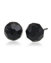 Add bold contrast with jet beads by Carolee. These classic stud earrings feature a faceted jet glass bead (8 mm) set in hematite-plated mixed metal. Surgical steel posts. Add bold contrast with jet beads by Carolee. These classic stud earrings feature a faceted jet glass bead (8 mm) set in hematite-plated mixed metal. Surgical steel posts.