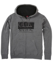 Chase off the chill and put on casual cool with this hoodie from Quiksilver. Chase off the chill and put on casual cool with this hoodie from Quiksilver.
