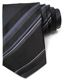 Classic tonal stripes finish your dressed-up look with exceptionally plush, super-luxe Italian silk. Classic tonal stripes finish your dressed-up look with exceptionally plush, super-luxe Italian silk.