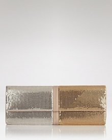 Jazz things up at cocktail hour with this metallic mesh clutch from Sondra Roberts. Sure to elevate your evening look, it features a hidden chain strap for versatile style. Jazz things up at cocktail hour with this metallic mesh clutch from Sondra Roberts. Sure to elevate your evening look, it features a hidden chain strap for versatile style.