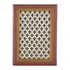 Faux distressed wood is accented with a gold-tone inner trim, in this traditionally elegant frame from Tizo.