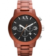 King crimson: a heavy duty AX Armani Exchange watch covered in bold color.