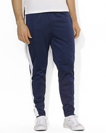 A classic-fitting drawstring pant in soft, silky microfiber is designed with athletic-driven details to celebrate the 2012 Olympic Games. A classic-fitting drawstring pant in soft, silky microfiber is designed with athletic-driven details to celebrate the 2012 Olympic Games.