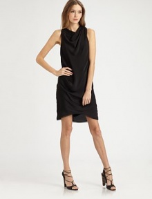 Fluid chiffon skims the body in a luxuriously draped cowlneck sheath.CowlneckSleevelessDraped bodiceCenter back zipperAbout 19 from natural waistPolyesterDry cleanMade in USAModel shown is 5'9½ (176cm) wearing US size 4.OUR FIT MODEL RECOMMENDS ordering true size. Fluid chiffon skims the body in a luxuriously draped cowlneck sheath.CowlneckSleevelessDraped bodiceCenter back zipperAbout 19 from natural waistPolyesterDry cleanMade in USAModel shown is 5'9½ (176cm) wearing US size 4.OUR FIT MODEL RECOMMENDS ordering true size.