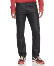 A flattering slim fit and a coated design give these Ring of Fire Jeans their modern style. A flattering slim fit and a coated design give these Ring of Fire Jeans their modern style.