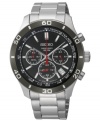 Leave nothing to chance with this accurate chronograph timepiece from Seiko.