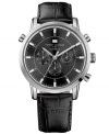 Classically styled with black and silver, this sport watch from Tommy Hilfiger complements any look.