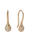 Pavé diamonds light up 18K rose gold drop earrings by PANDORA.