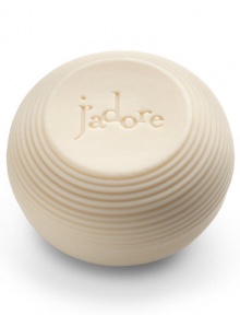 A creamy, pure white-non-drying soap that's perfectly pH balanced for a woman's delicate skin. Enriched with relaxing fruity floral essences in the J'Adore bouquet that release into a lush, exquisitely scented lather. Subtle ribbed lines echo the magnificent golden African Masai collars that inspired the J'Adore bottle. 150 gr. A creamy, pure white-non-drying soap that's perfectly pH balanced for a woman's delicate skin. Enriched with relaxing fruity floral essences in the J'Adore bouquet that release into a lush, exquisitely scented lather. Subtle ribbed lines echo the magnificent golden African Masai collars that inspired the J'Adore bottle. 150 gr.