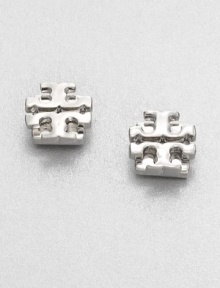 A signature logo design in a classic stud style. Silvertone brassSize, about .5Post backImported A signature logo design in a classic stud style. Silvertone brassSize, about .5Post backImported