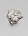 This wide, adjustable statement piece boasts one of nature's great wonders. Sterling silverWidth, about 1½Adjustable up to ½ sizeMade in Italy