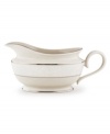 Welcome your guests to the table with the formal elegance of Lenox's Pearl Innocence. This fine bone china collection of dinnerware and dishes brings together a graceful tone-on-tone design with hand enameled pearl-like accents and rich bands of polished platinum. Qualifies for Rebate