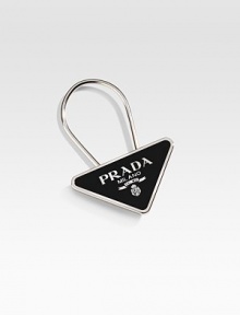 Chic, polished silvertone design is finished with a coveted logo design. 2 X 2¾ Made in Italy Chic, polished silvertone design is finished with a coveted logo design. 2 X 2¾ Made in Italy