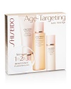 Shiseido Benefiance WrinkleResist24 targets every step of wrinkle formation for youthful looking skin that can resist signs of aging. The entire line contains a revolutionary breakthrough ingredient, Mukurossi Extract, which directly inhibits the activity of a wrinkle-triggering enzyme. This introductory kit has your three step regimen for more youthful, perfectly smooth skin and includes travel sizes of 2.8 oz. Extra Creamy Cleansing Foam, 3.3 oz.