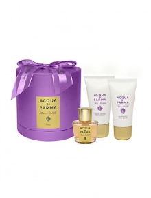 The best products from the Iris Nobile collection are presented in this deluxe Acqua di Parma hat box, making it the perfect luxurious holiday gift. Set contains: Eau de Parfum; Bath Gel and Body Cream, 1.7 oz. each. The best products from the Iris Nobile collection are presented in this deluxe Acqua di Parma hat box, making it the perfect luxurious holiday gift. Set contains: Eau de Parfum; Bath Gel and Body Cream, 1.7 oz. each.
