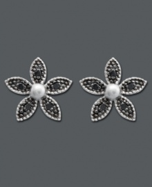 Bonus Buy: Black Diamond Accent Flower Earrings Just $79 with any jewelry purchase (Reg. $250). Earrings are crafted in 14k white gold with black diamond-accented flower petals. Approximate diameter: 1/4 inch. Bonus Buy: Black Diamond Accent Flower Earrings Just $79 with any jewelry purchase (Reg. $250). Earrings are crafted in 14k white gold with black diamond-accented flower petals. Approximate diameter: 1/4 inch.
