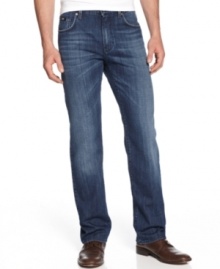 Having a tough time with your denim tones? These medium wash jeans from Hugo Boss help bridge the color gap. Having a tough time with your denim tones? These medium wash jeans from Hugo Boss help bridge the color gap.