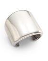 Wide cuff style with a smooth, slightly tapered shape makes a bold statement with any outfit.Silverplated metalized resin Width, about Diameter, about  Made in USA