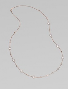From the Rock Candy Collection. Circles of faceted clear quartz shimmer on an 18k gold and sterling silver chain finished in 18k rose goldplating.Clear quartz 18k gold and sterling silver with 18k rose goldplating Length, about 37 Lobster clasp Imported From the Rock Candy Collection. Circles of faceted clear quartz shimmer on an 18k gold and sterling silver chain finished in 18k rose goldplating.Clear quartz 18k gold and sterling silver with 18k rose goldplating Length, about 37 Lobster clasp Imported