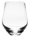 Inspired by the vineyards of Tuscany, the classic shape of this fine wine glass set captures the pleasures of Italy's famous wine country. The simple, understated base of these wine glasses is designed to accentuate the richly colored, aromatic wine filling the glass. Full-bodied or fruity, these stemless glasses enhance the bouquet of any red wine. Qualifies for Rebate