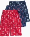 With these adidas MLB team sleepwear shorts, he can root for his team, even in his sleep.