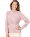 Classic and casual: that's the no-fuss style of this Karen Scott sweater. Pair it with flats and khakis for a look that works again and again!