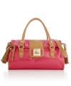 Take center stage with the Pop Star Satchel by Marc Fisher. Offered in a variety of statement-making hues, this gorgeous bag brings the drama with polished goldtone hardware and fun tassels that decorate both sides.