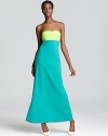 This Susana Monaco maxi dress masters the color-block trend with highlighter-bright hues for vibrant summer style.