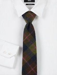 Updated dress staple for the modern man, handwoven with a rich plaid pattern in fine wool.WoolDry cleanMade in USA Updated dress staple for the modern man, handwoven with a rich plaid pattern in fine wool.WoolDry cleanMade in USA