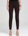 Try out this season's equestrian trend in slim Eileen Fisher riding pants--extra chic slipped into leather boots.