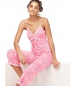 There's only one word to describe these slinky pajamas by Jenni: flirty! Wild animal print and ruffled satin make them sweet as can be.