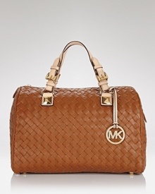 MICHAEL Michael Kors' perfectly proportioned satchels are a must for any well attired wardrobe. This leather style flaunts a refined shape and the brand's signature detailing. MICHAEL Michael Kors' perfectly proportioned satchels are a must for any well attired wardrobe. This leather style flaunts a refined shape and the brand's signature detailing.