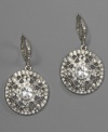 Ramp up the shine with Givenchy earrings in silvertone mixed metal and crystal accents. Approximate drop: 1-1/2 inches.